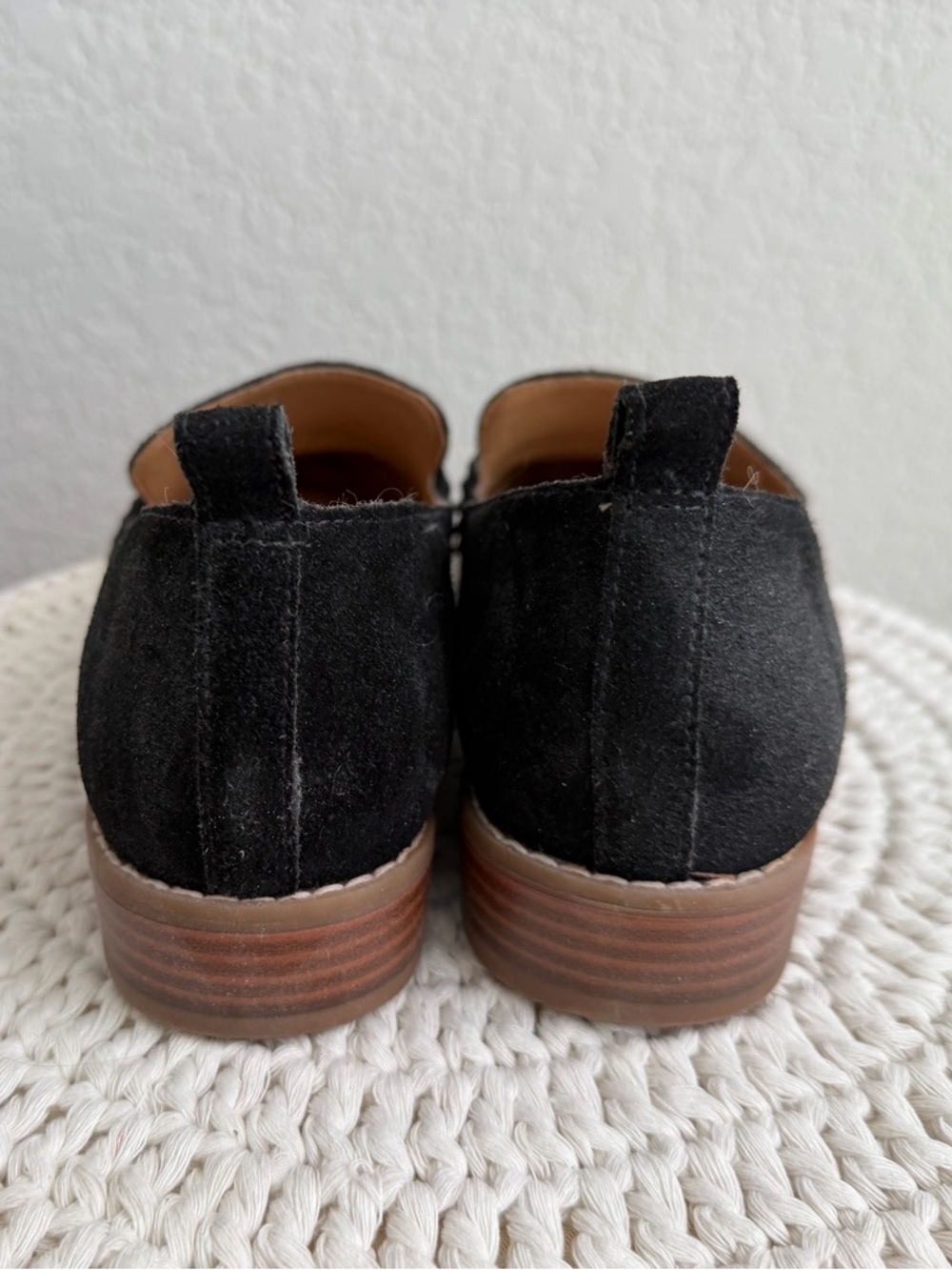 Crown Vintage Black Studded Suede Loafers - Picture 3 of 7